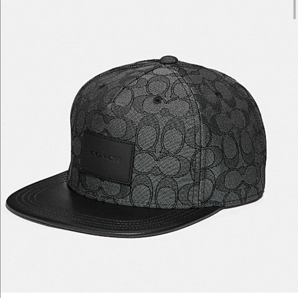 Coach Signature Flat Brim Hat